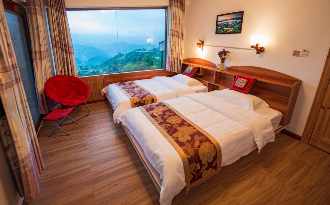 Longji Rice Terraces Green View Guesthouse 룽성 외부 사진