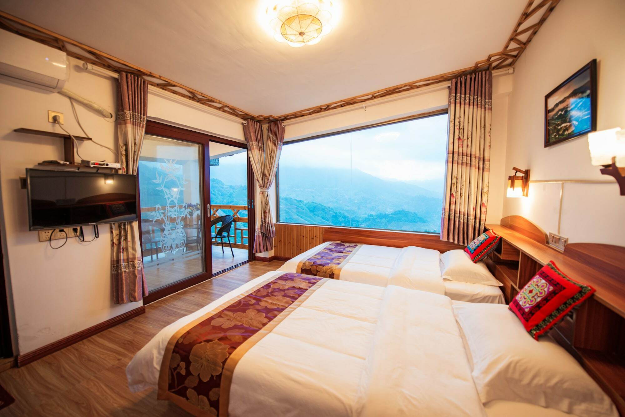 Longji Rice Terraces Green View Guesthouse 룽성 외부 사진