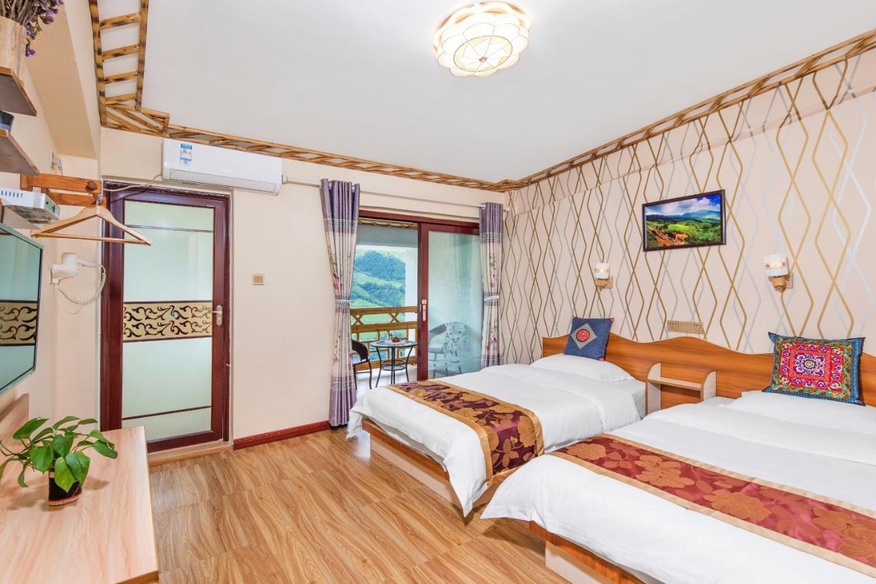 Longji Rice Terraces Green View Guesthouse 룽성 외부 사진